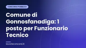 Comune di Gonnosfanadiga: 1 posto per Funzionario Tecnico