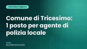 Comune di Tricesimo: 1 posto per agente di polizia locale