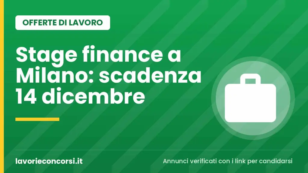 Randstad cerca Finance Intern: stage finance Milano (tirocinio)
