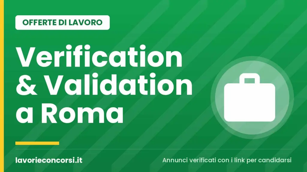 Telespazio cerca Verification and Validation Engineer a Roma